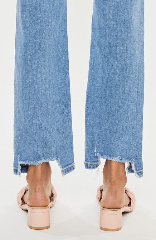 Kancan Breanne High Rise Straight Jeans In Medium Wash