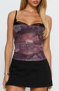 Princess Polly Worldly Mesh Overlay Bra Top