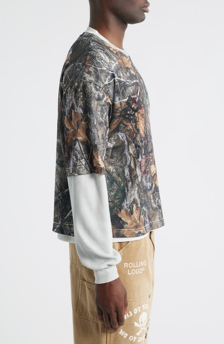 Rolling Loud Soho Layered Camo Print Thermal Graphic T-Shirt, Alternate, color, Camo