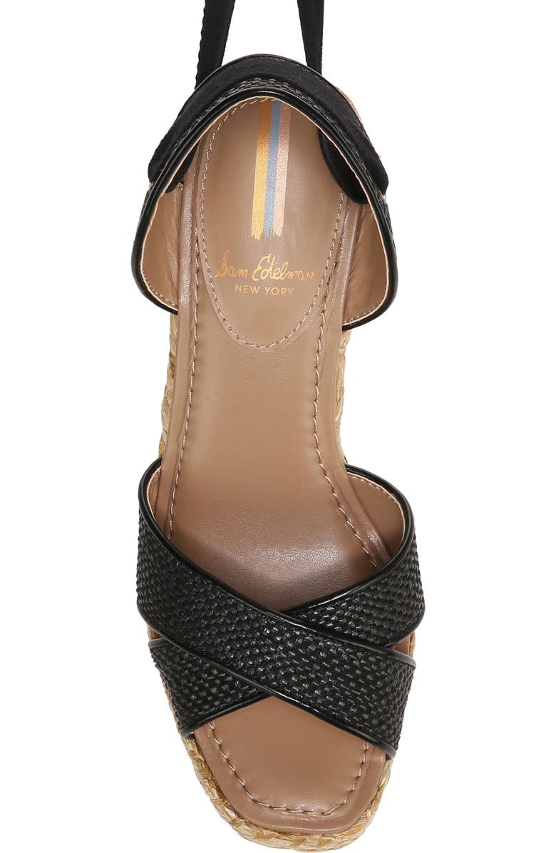 Sam Edelman Vaughn Ankle Wrap Espadrille Platform Wedge Sandal, Alternate, color,
