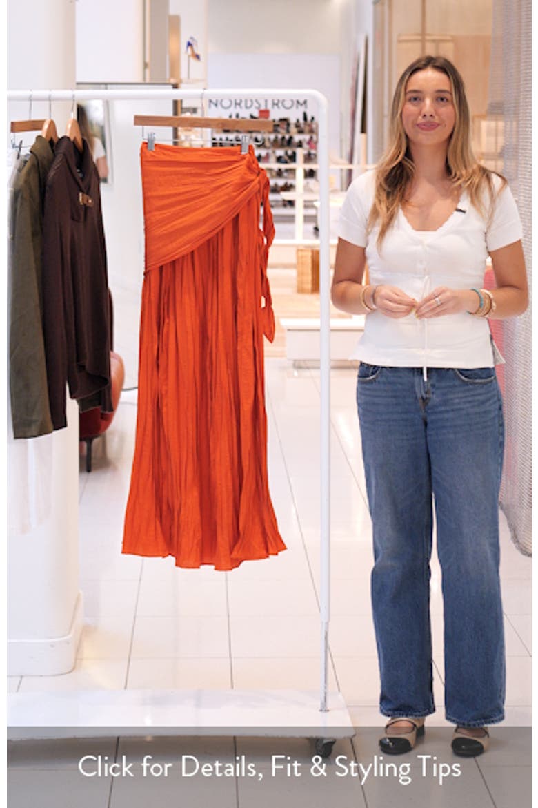 Sash Tie Crinkle Maxi Skirt video