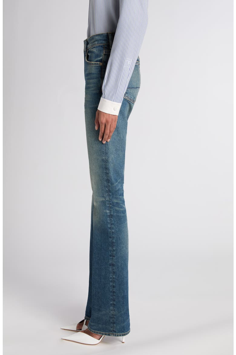 Stonewashed Bootcut Jeans, Alternate, color, INDIGO