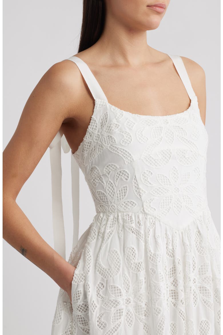 Maryl Open Stitch Sleeveless Maxi Dress, Alternate, color, WHITE
