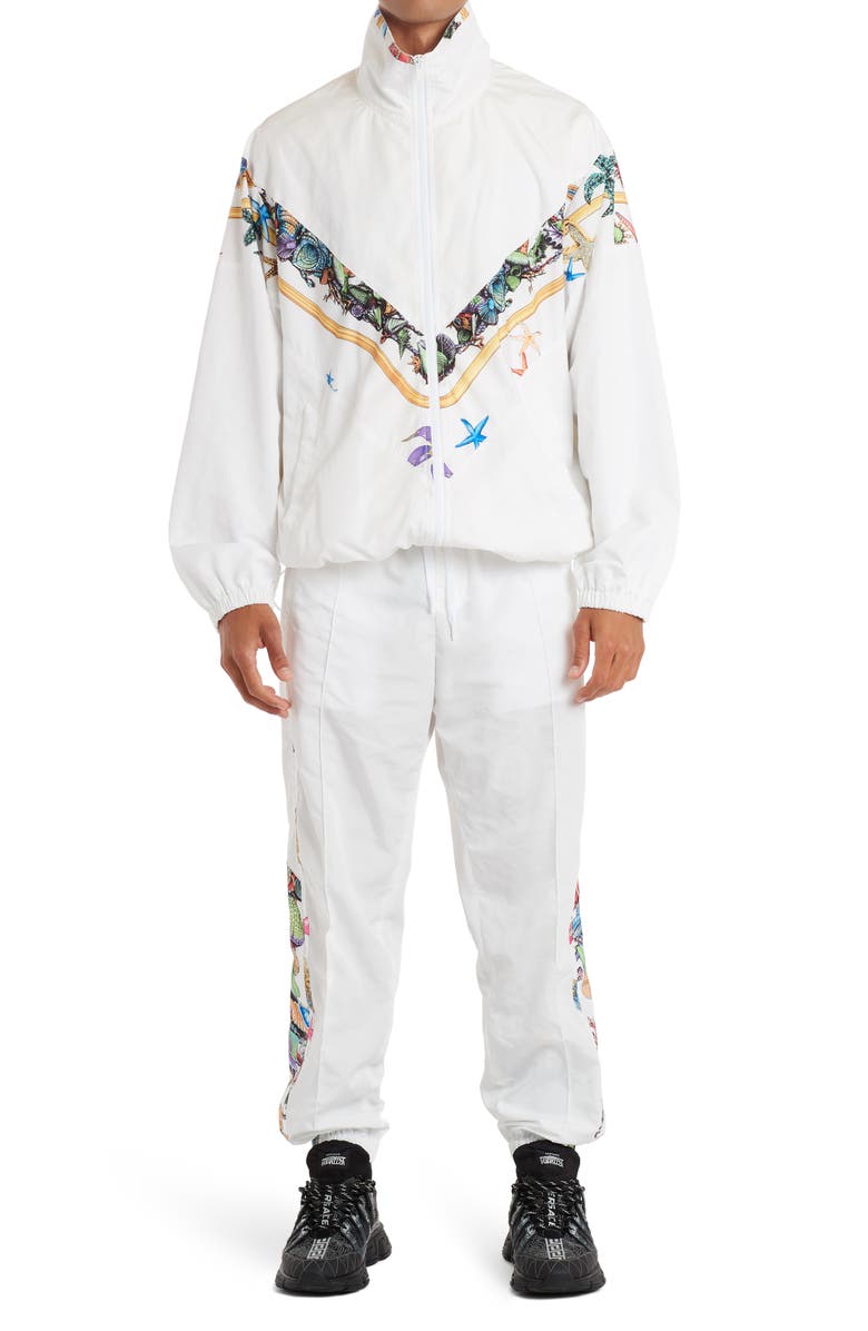 Versace Trésor de la Mer Print Track Jacket, Alternate, color, 