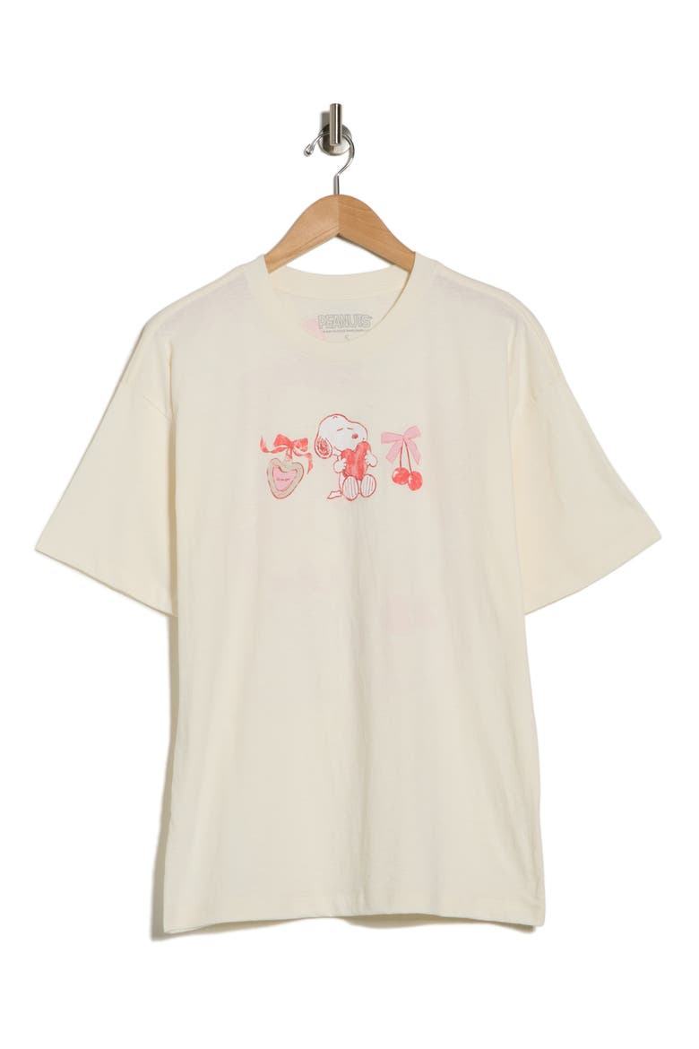Peanuts® Snoopy Valentine Cotton Graphic T-Shirt, Alternate, color, MARSHMALLOW