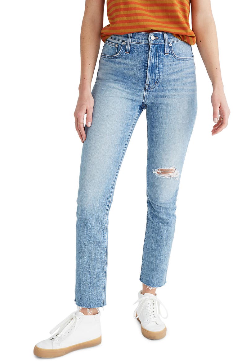 The Perfect Vintage Crop High Waist Jeans, Main, color, ROSABELLE