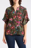 T Tahari Split Neck Shirt
