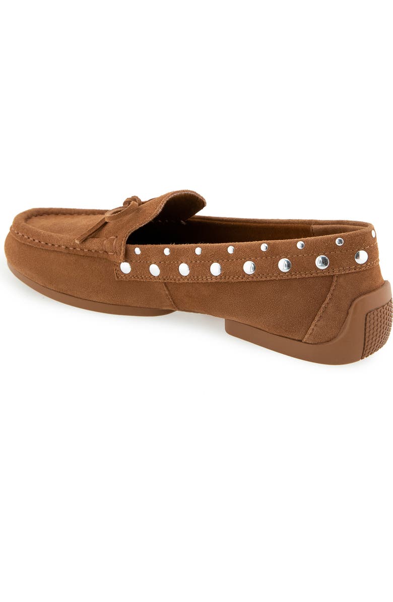Splendid Felipe Studded Suede Loafer, Alternate, color, Caramel