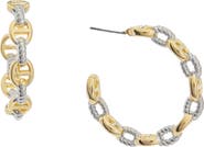 Juvell Two-Tone Link Hoop Earrings