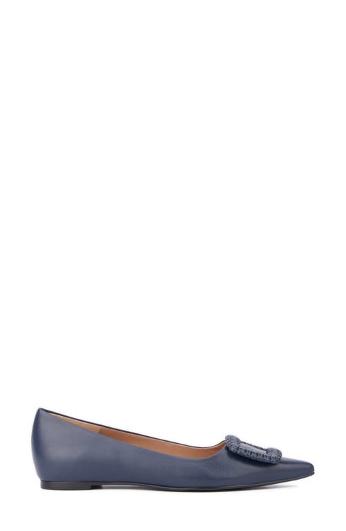 Aquatalia Jena Pointed Toe Flat In Marine
