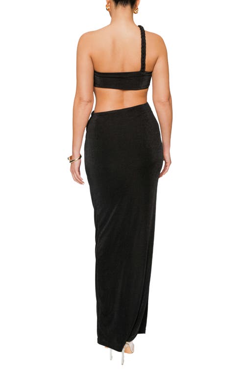 Jluxlabel Ema One-shoulder Maxi Dress In Black