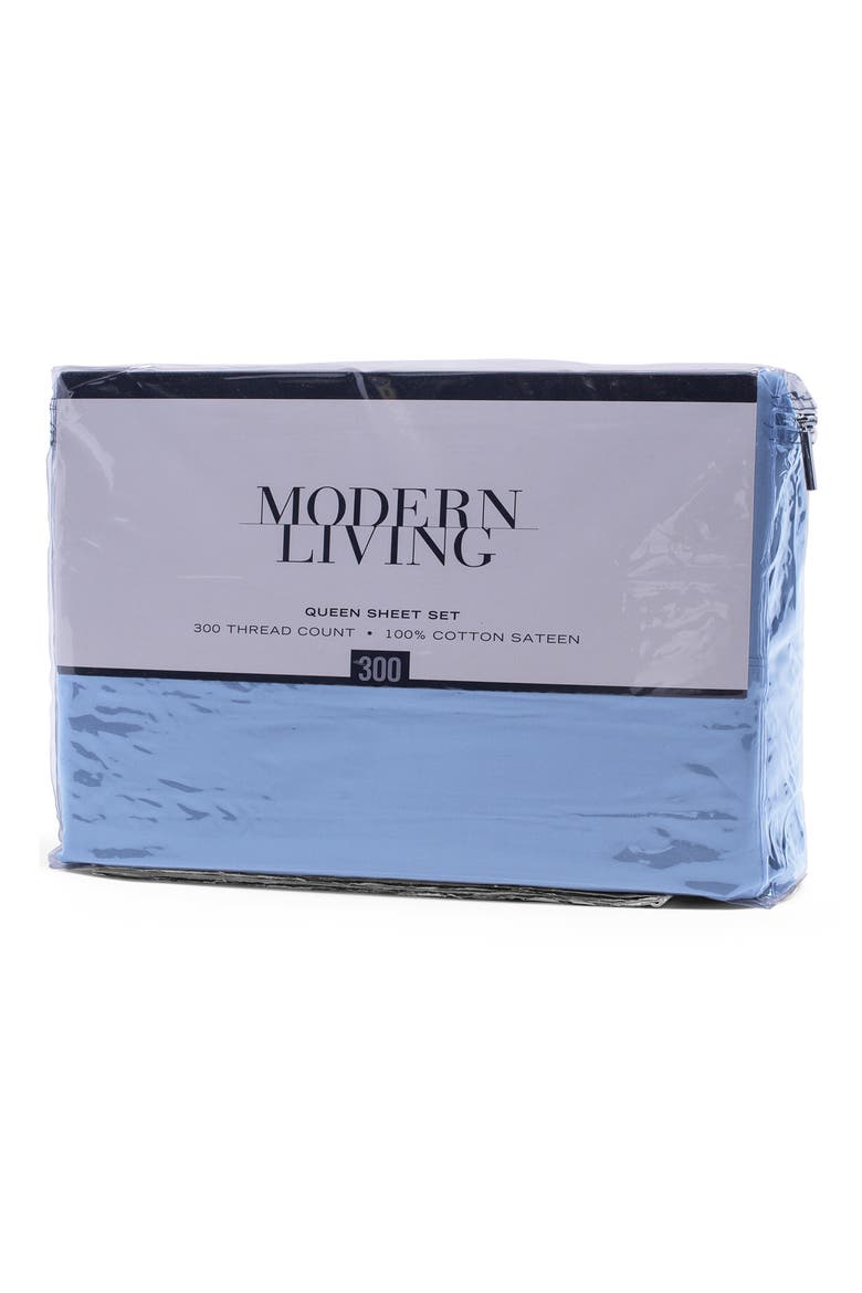 300 Thread Count Cotton Sateen Sheet Set, Main, color, SHADOW