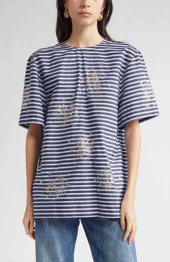 Haut Crystal Embellished Tie Back Top