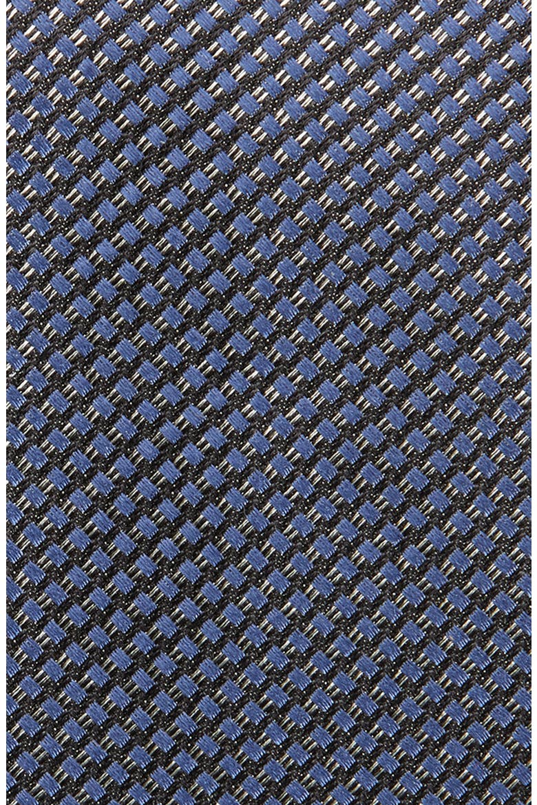 Micropattern Jacquard Mullberry Silk Tie, Alternate, color, INDIGO