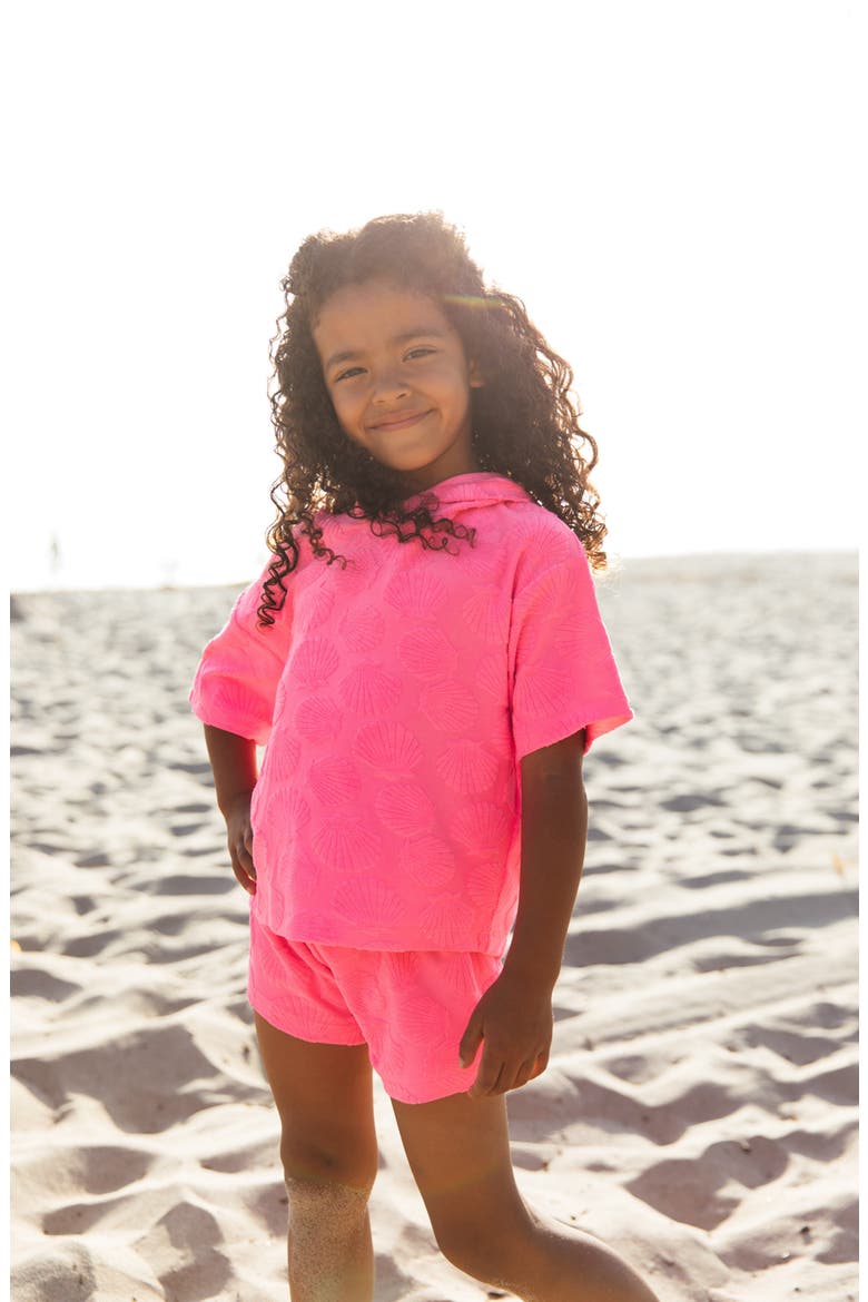 Kids' Weekend Terry Shorts, Alternate, color, PINK SUNSET