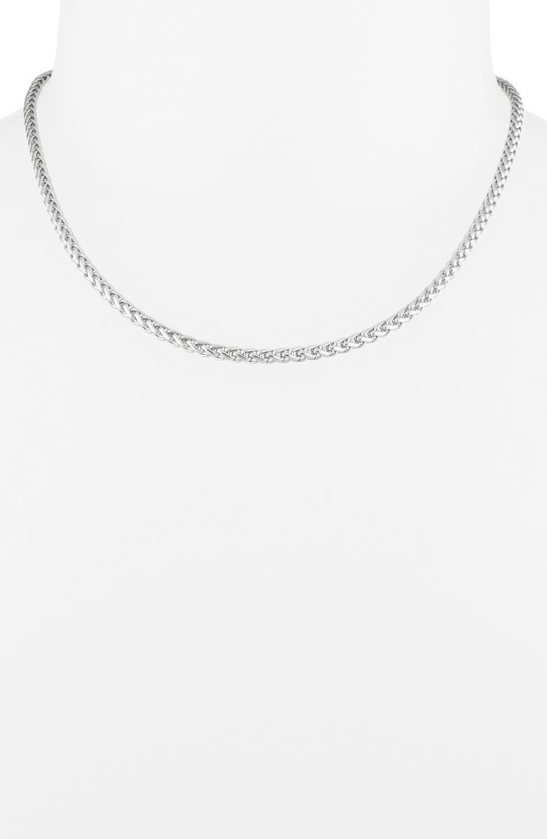 NORDSTROM RACK Wheat Chain Necklace, Alternate, color, Silver