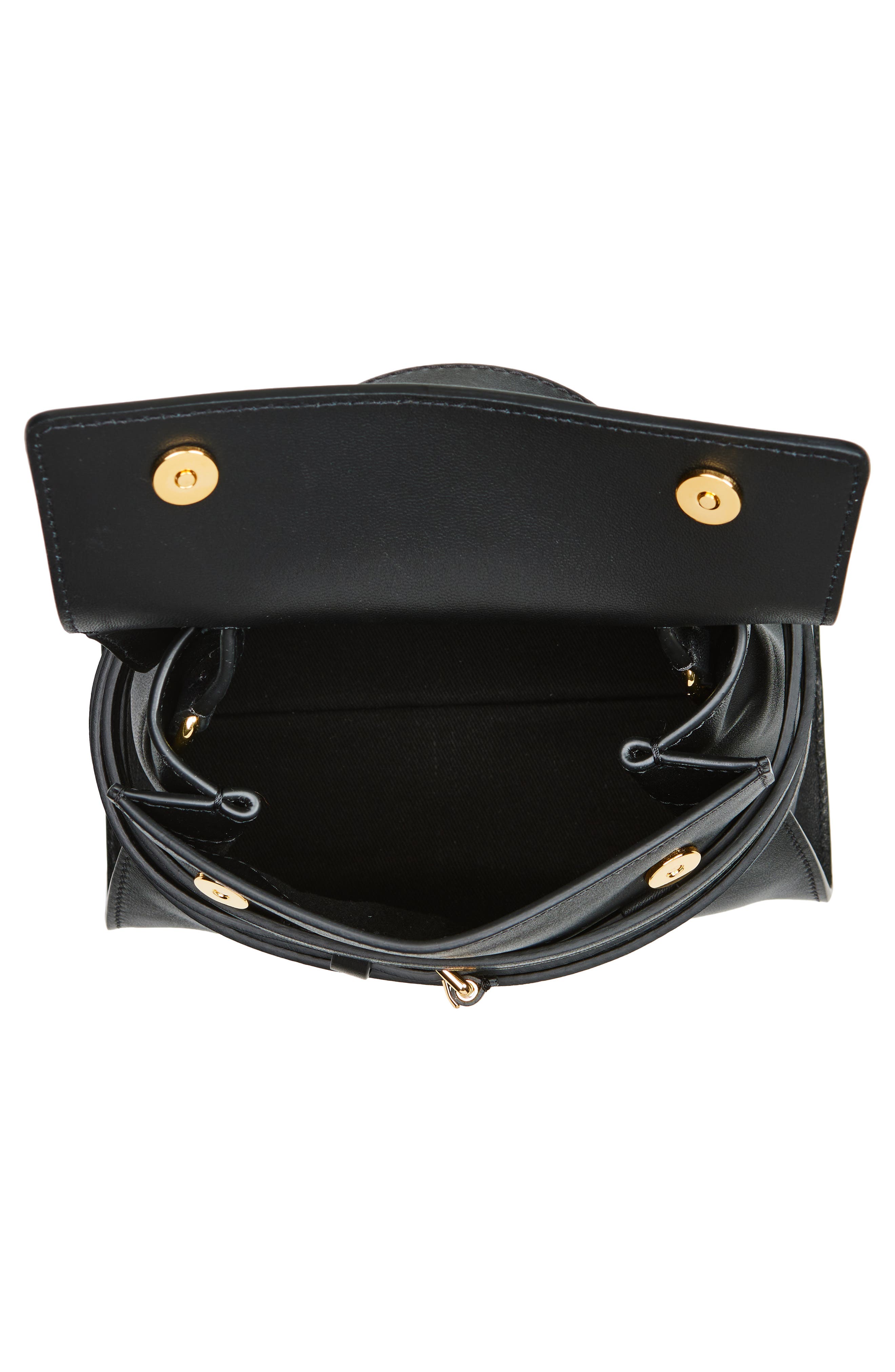 Moschino Tie Me Leather Shoulder Bag, Alternate, color, 