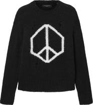 AllSaints Message Wool Blend Crewneck Sweater