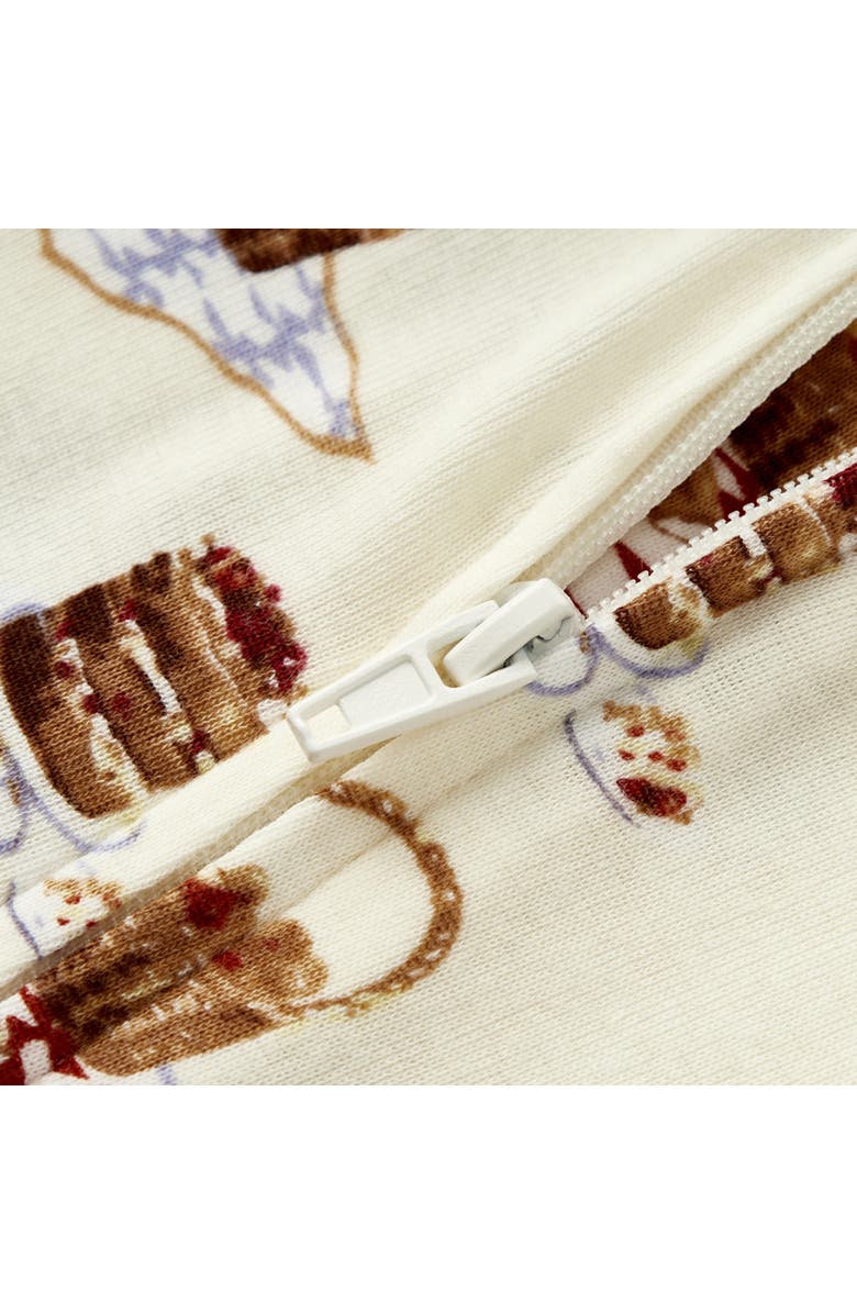 Milkbarn Organic Cotton Zipper Pajama, Alternate, color,