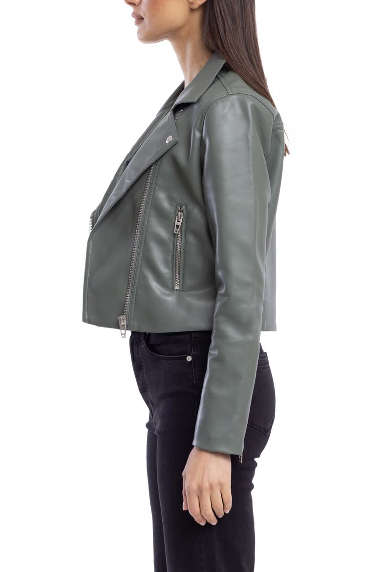 Faux Leather Moto Jacket, Alternate, color, FACE TO FACE