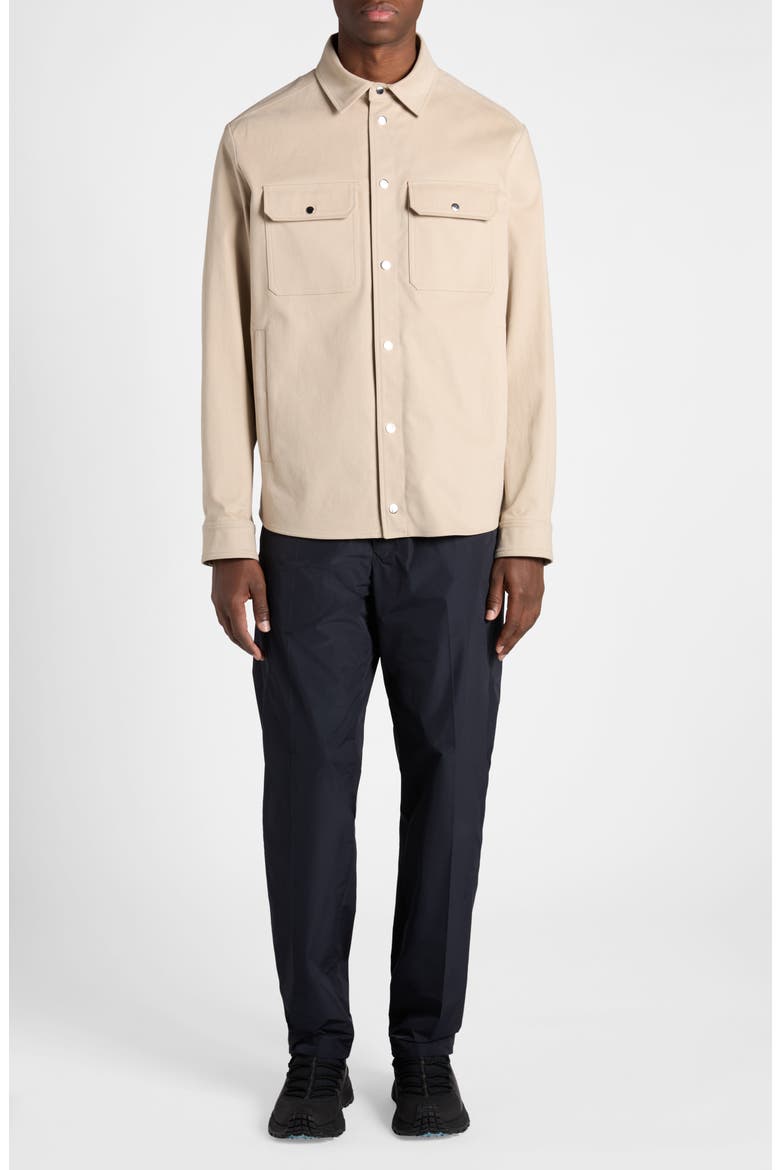 Stretch Cotton Overshirt, Alternate, color, BEIGE