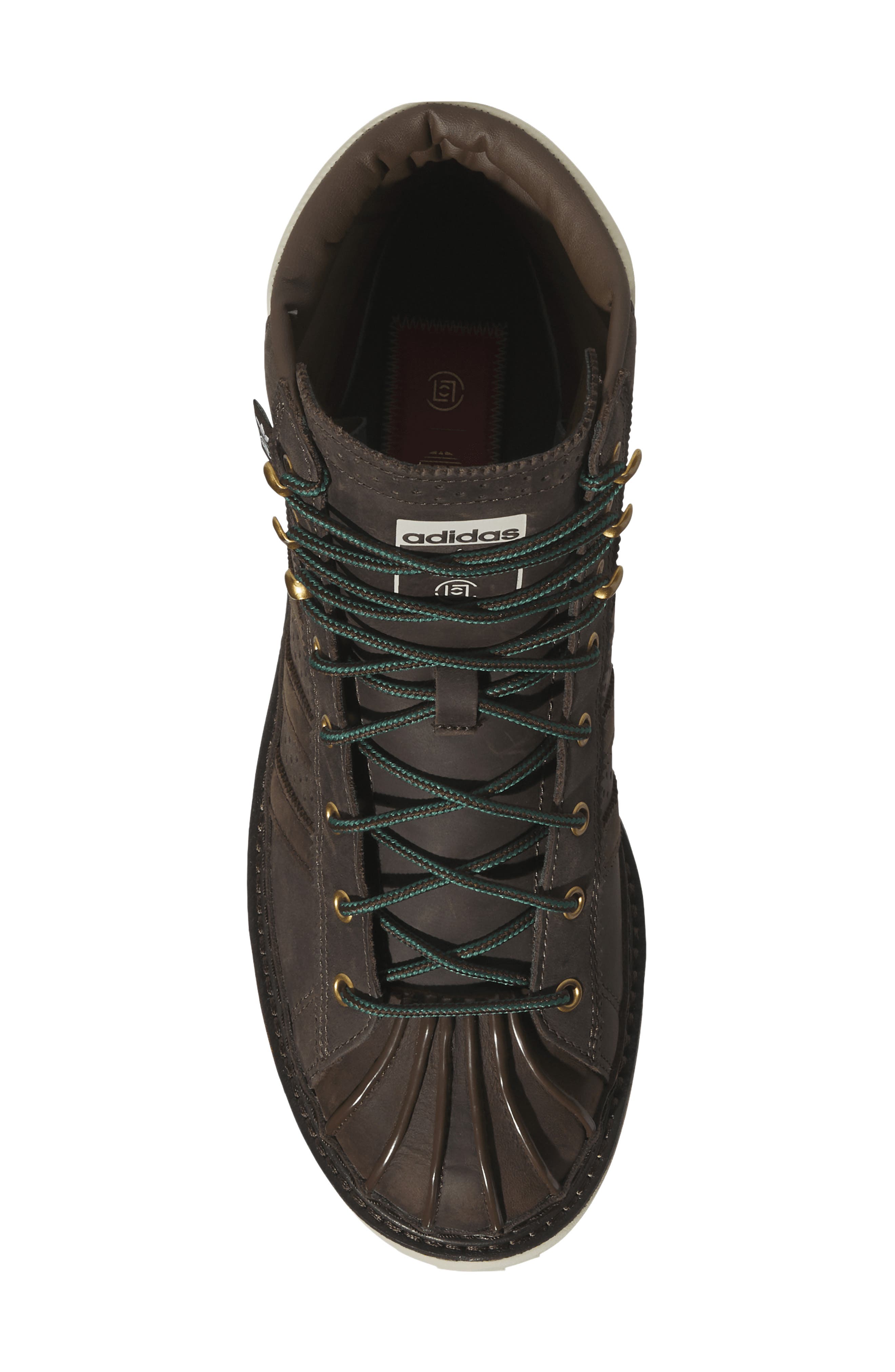 adidas x CLOT by Edison Chen Gender Inclusive Pro Model Sneaker Boot, Alternate, color, Dark Brown/ Wonder Beige