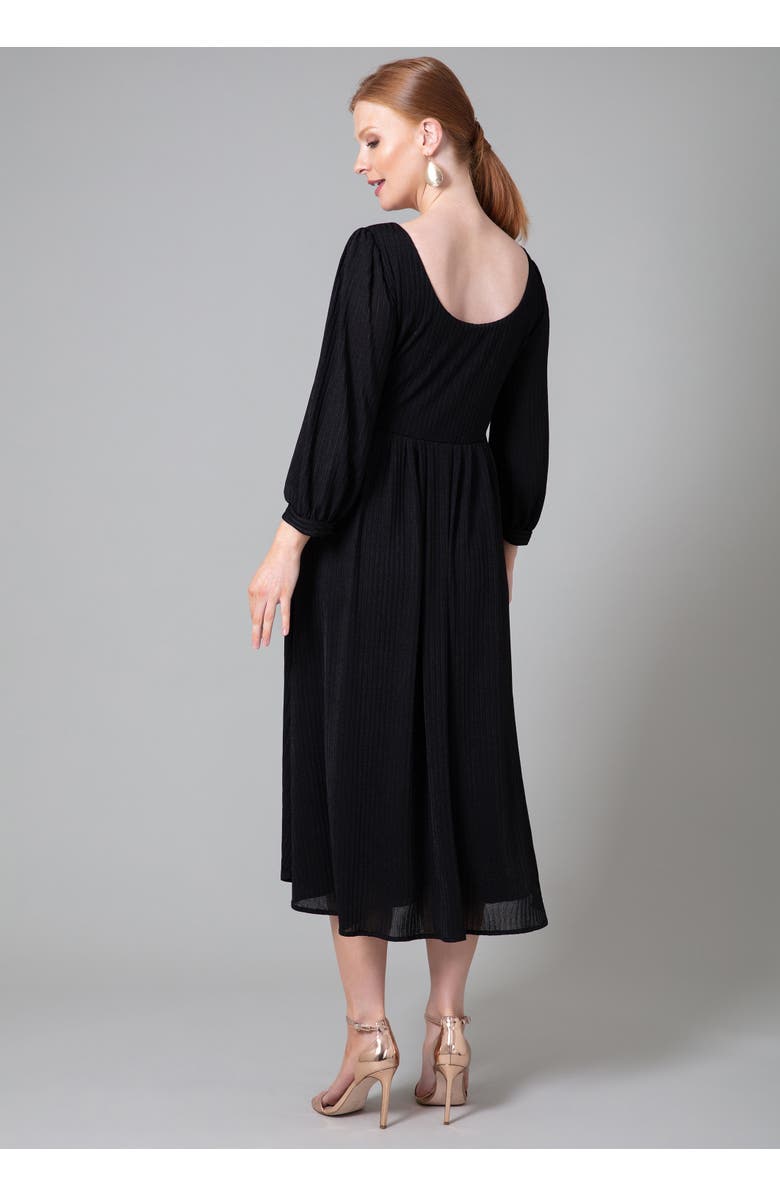 Tiffany Rose Maternity Isla Ribbed Jersey Dress, Alternate, color, Black