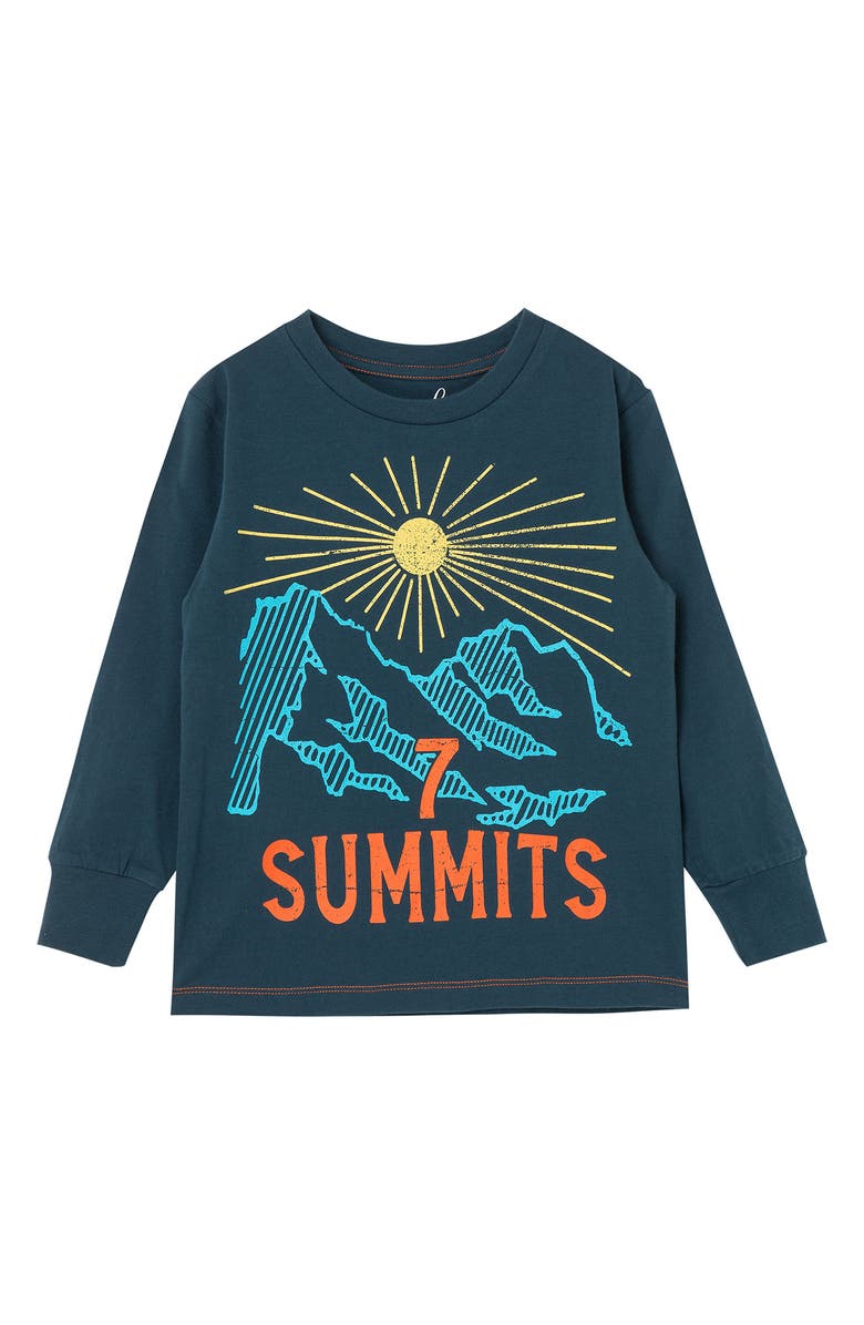Peek Aren't You Curious Kids' Seven Summits Long Sleeve Graphic Tee, Main, color, 