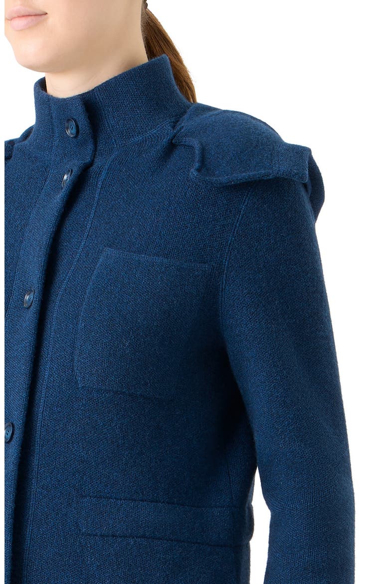 Cashmere Jacket with Removable Hood, Alternate, color, DENIM