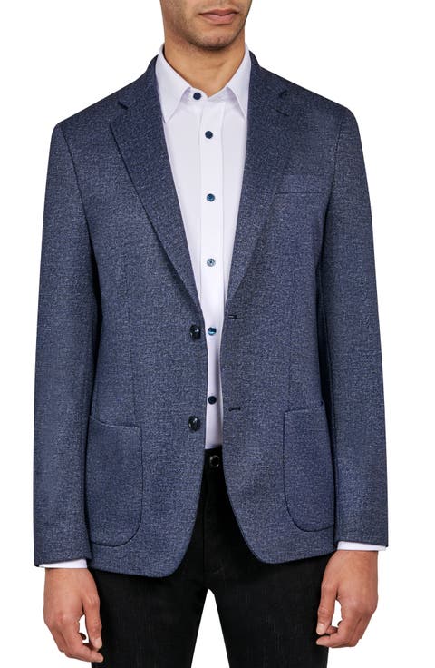 Slim Fit Textured Stretch Knit Sportcoat