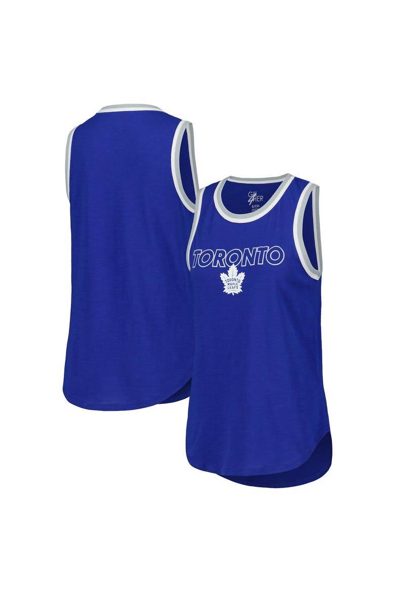 Women's G-III 4Her by Carl Banks Blue Toronto Maple Leafs Strategy Tank Top, Main, color, Blue