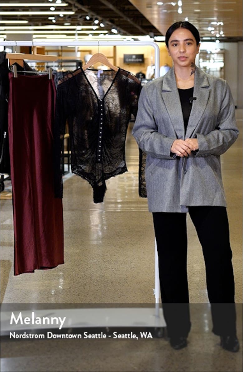 Sheer Floral Lace Bodysuit, sales video thumbnail