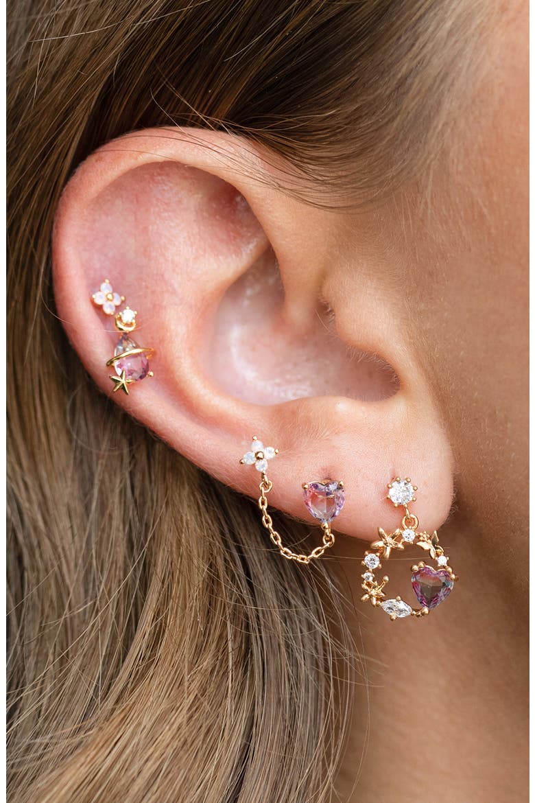 Love Blooms Single Earring, Alternate, color, GOLD
