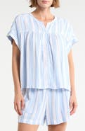 Splendid Short Sleeve Button-Up Top