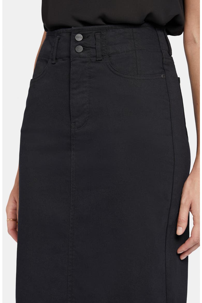 Hollywood Pencil Denim Skirt, Alternate, color, BLACK