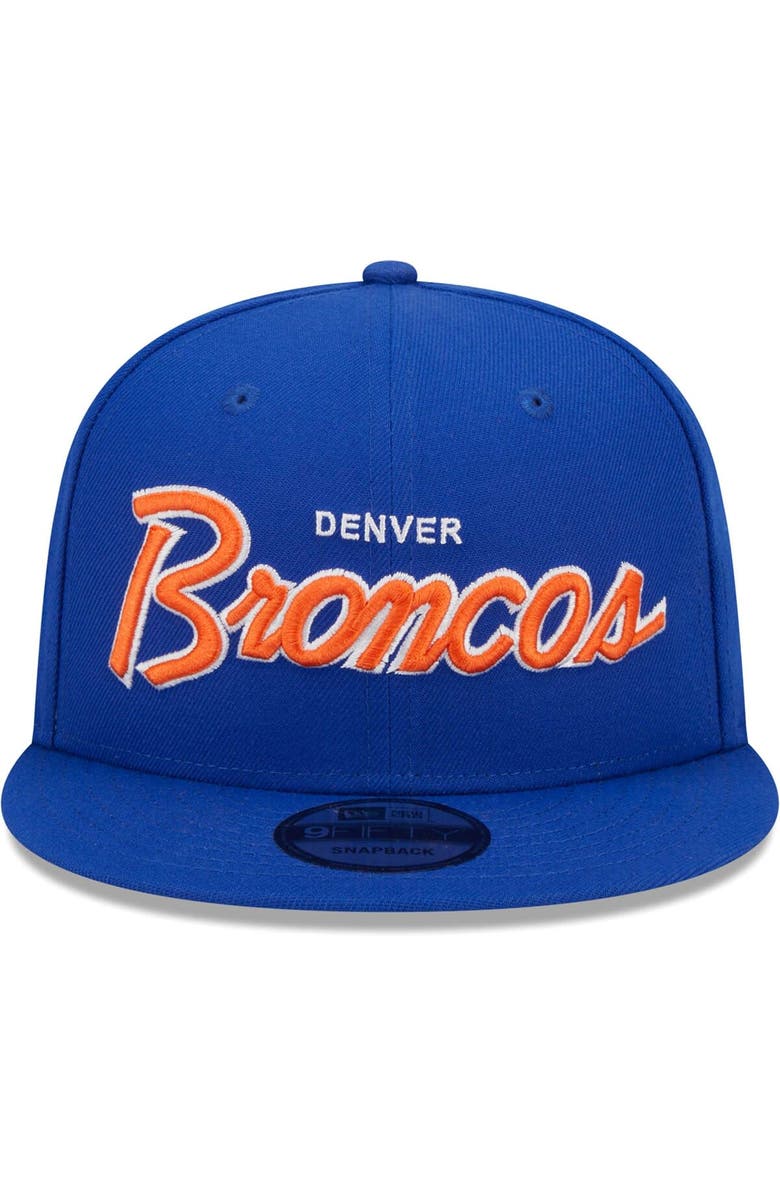 New Era Men's New Era Royal Denver Broncos Main Script 9FIFTY Snapback Hat, Alternate, color, 