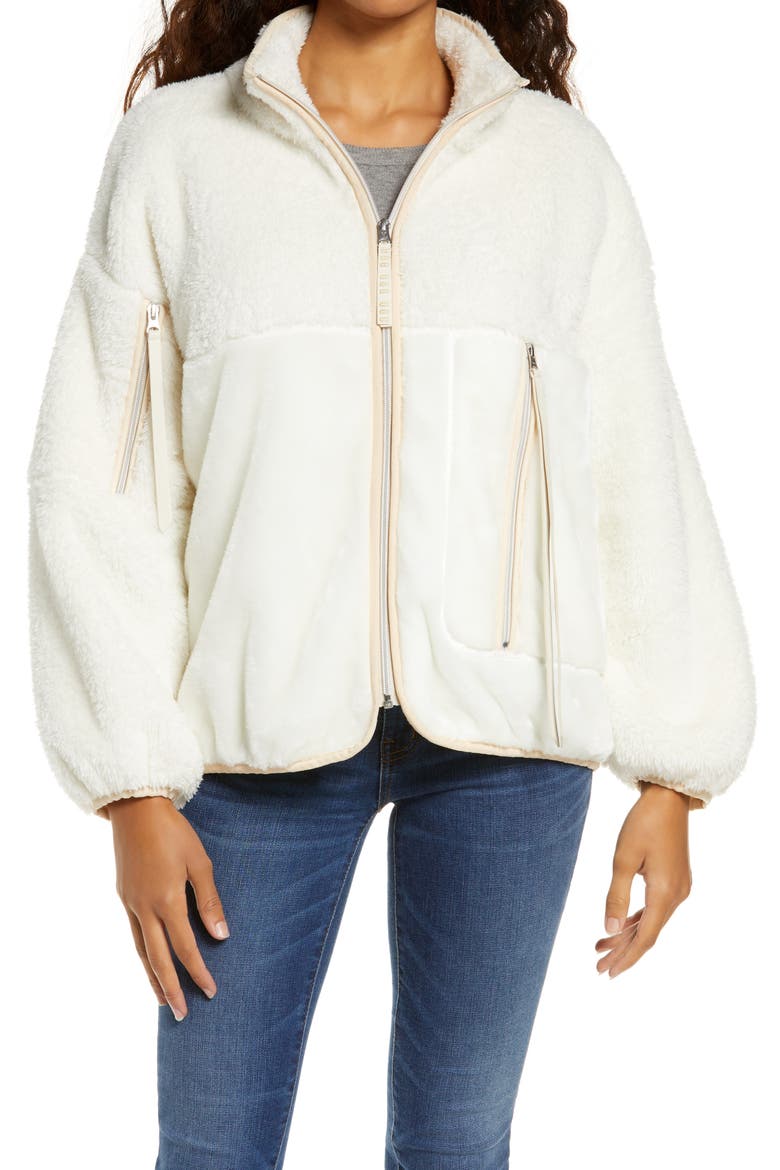 Marlene Faux Fur Jacket, Alternate, color, CREAM