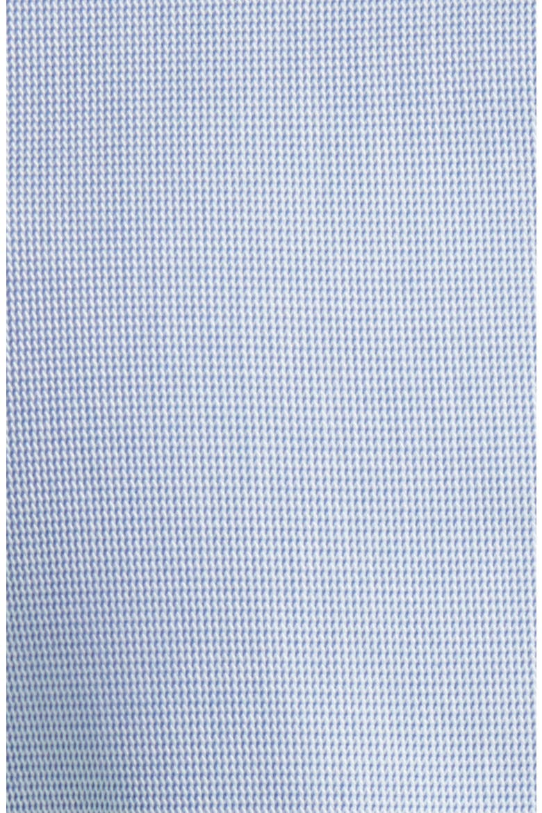 Non-Iron Clifton Weave Cutaway Slim Fit Shirt Double Cuff, Alternate, color, OCEAN BLUE