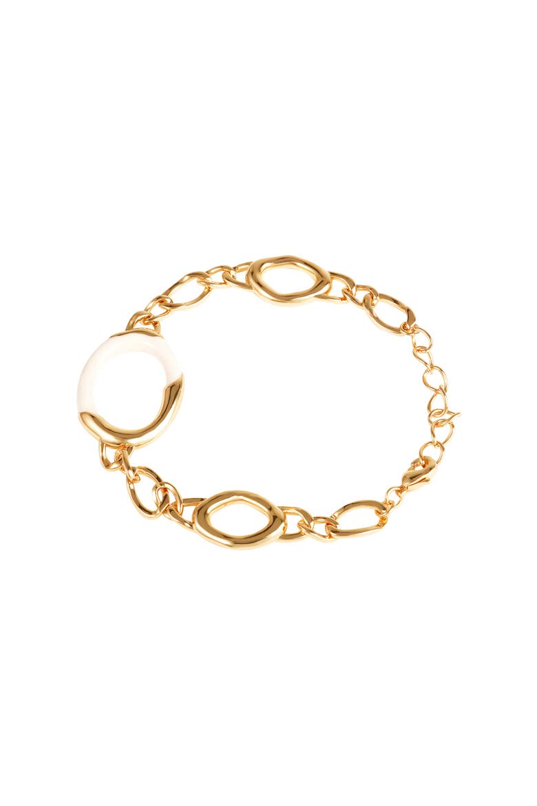 Time Ripples Barcelet, Main, color, White & Gold