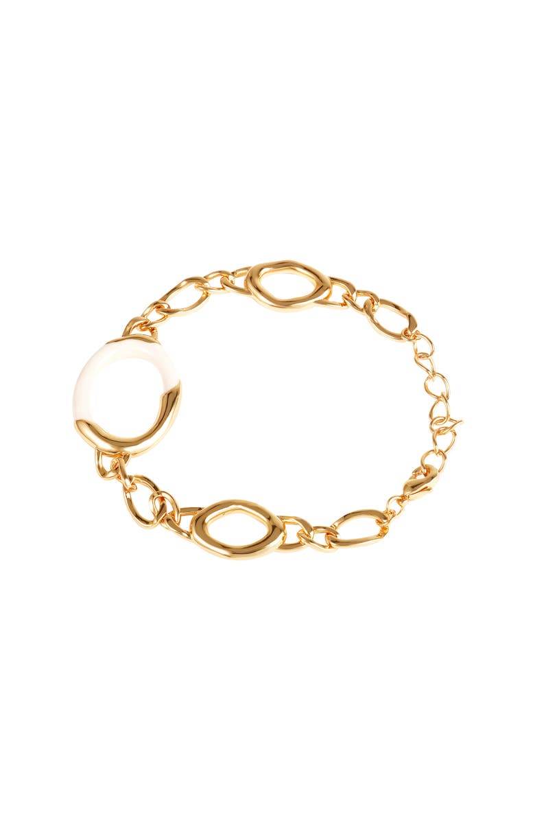 RC RETRO CHIC Time Ripples Barcelet, Main, color, White & Gold