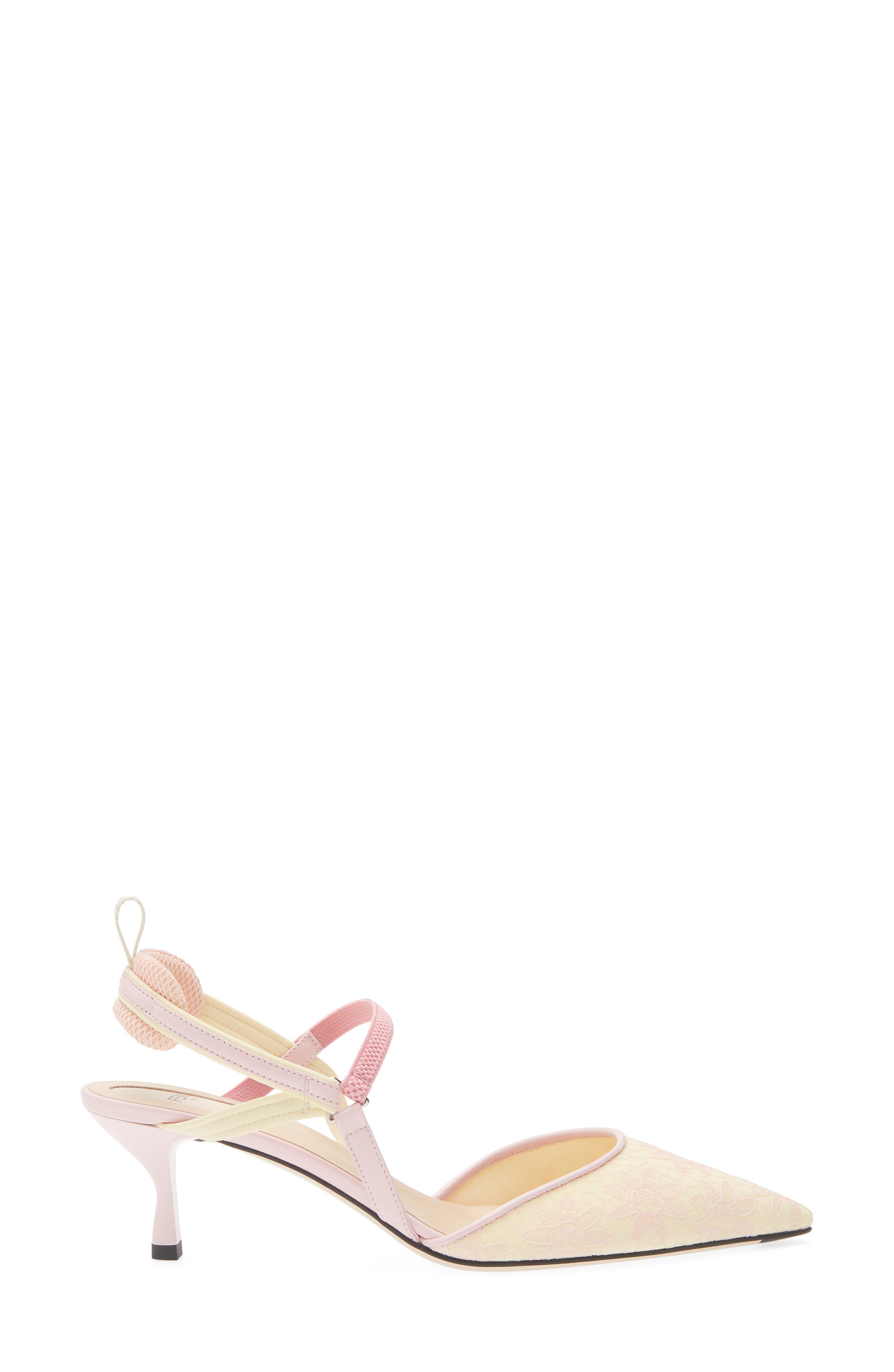 Colibri Floral Slingback Pointed Toe Pump, Alternate, color, LIME GERBERA