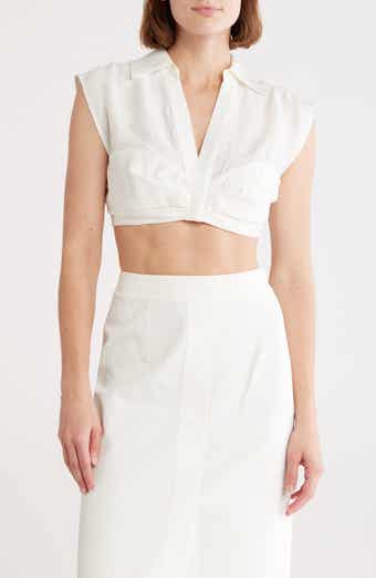 Cult Gaia Janette V-Neck Crop Top