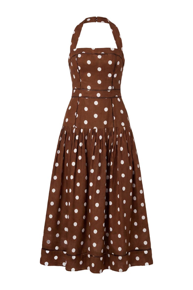 Vivianne Dress, Alternate, color, Spice  Ivory Polka Dot