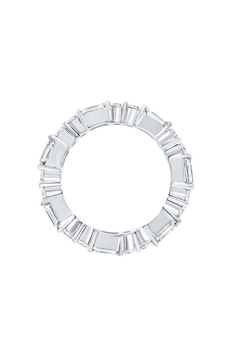 Bliss Diamond 3Ct Emerald & Round Cut Diamond Eternity Wedding Ring 14k Gold Lab Grown, Alternate, color, 