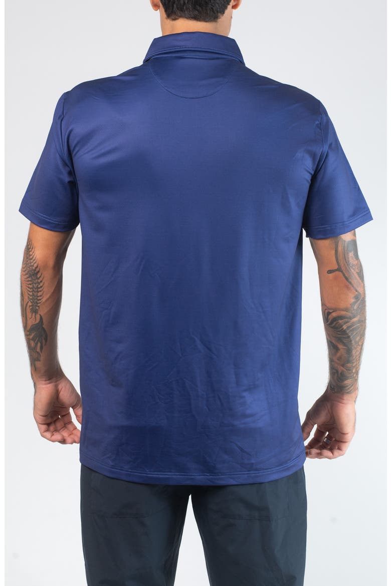 Aqua Terra Formosan Bear Tech Performance Polo, Alternate, color, NAVY