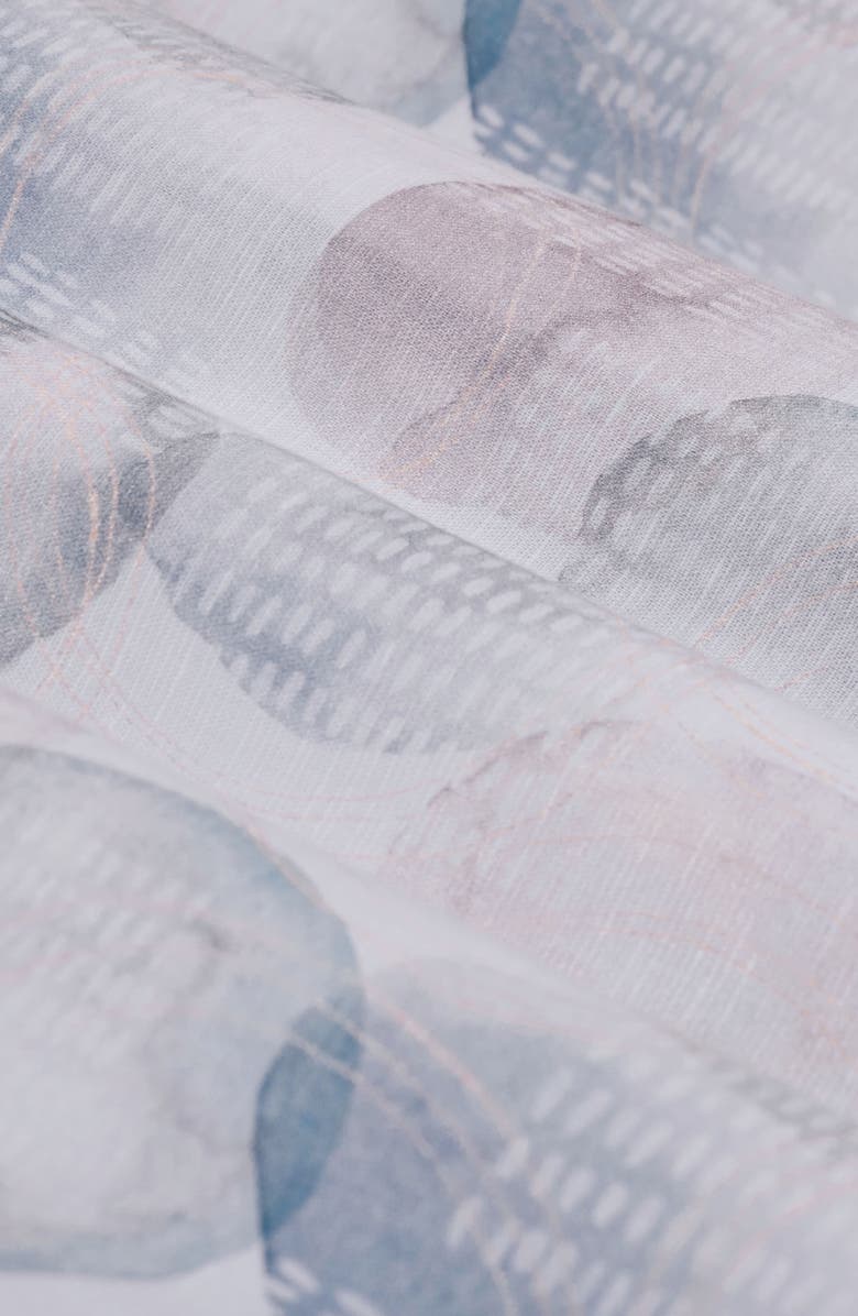 Bugatchi Vero Shaped Fit Abstract Print Short Sleeve Button-Up Shirt, Alternate, color, Platinum