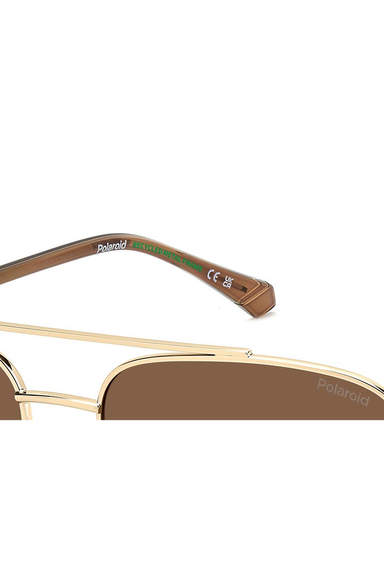 Polaroid 59mm Polarized Butterfly Sunglasses, Alternate, color, Gold Copper/ Brown Sf Pz