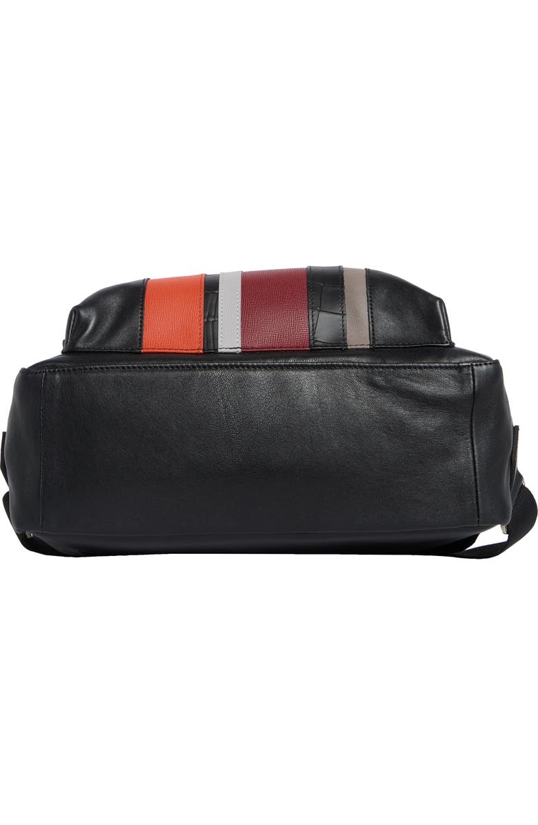 Longchamp Patchwork Leather Backpack, Alternate, color, Black