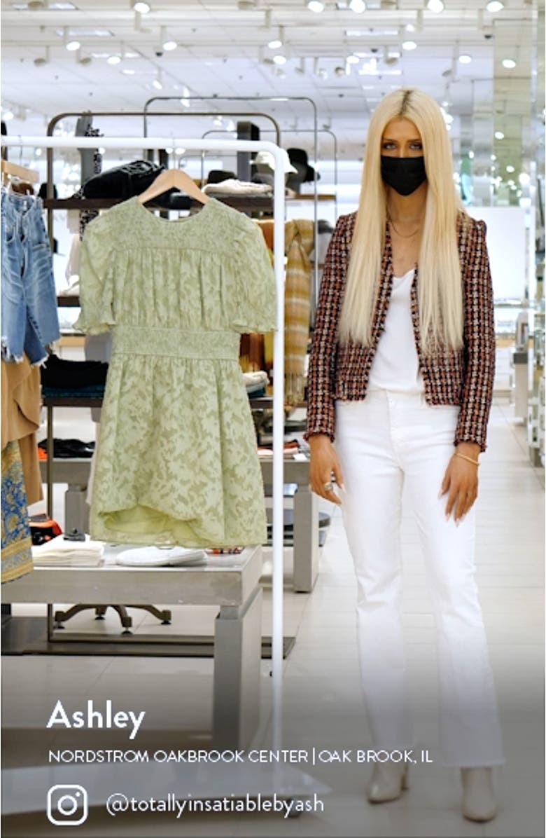 Jules Smocked Burnout Chiffon Minidress, sales video thumbnail