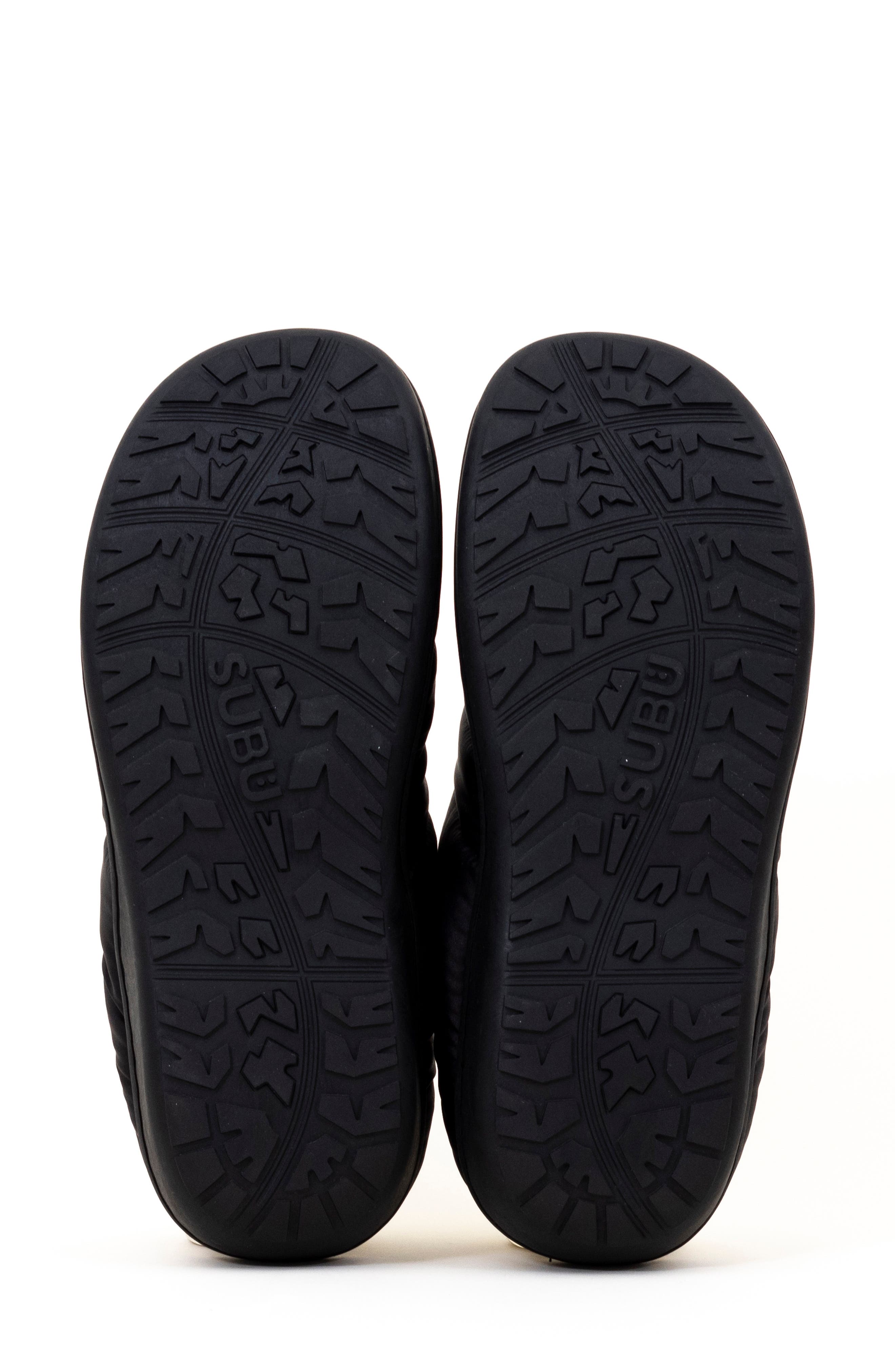 SUBU Gender Inclusive Indoor/Outdoor Puffer Slipper, Alternate, color, Black